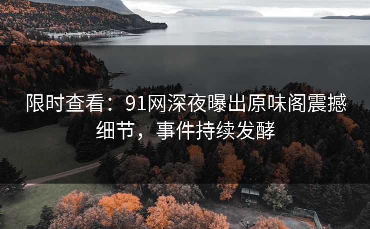 限时查看：91网深夜曝出原味阁震撼细节，事件持续发酵