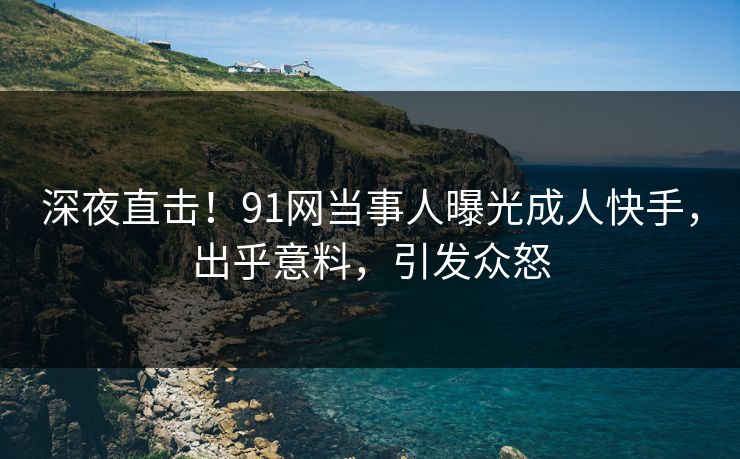 深夜直击！91网当事人曝光成人快手，出乎意料，引发众怒