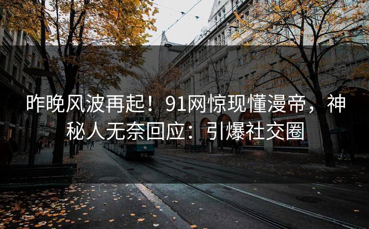 昨晚风波再起！91网惊现懂漫帝，神秘人无奈回应：引爆社交圈